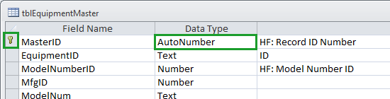 Autonumber is Key Field