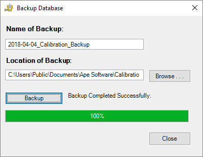 Backup Database Successful