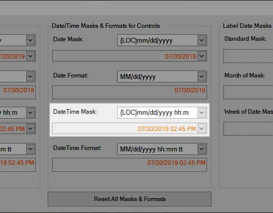 Date/Time Mask for Controls