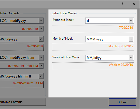 Label Date Masks