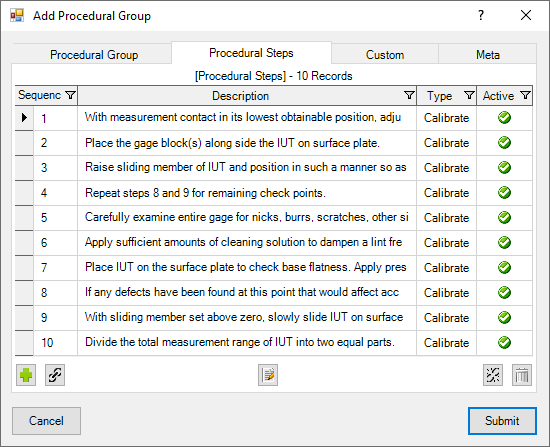 Procedural Group Steps