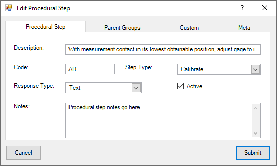 Procedural Step