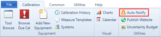Auto Notify in the Menu Ribbon