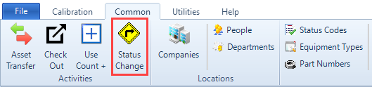 Status Change Item on Ribbon Menu