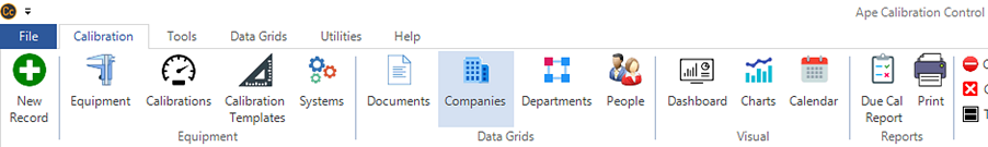 Companies Ribbon Menu