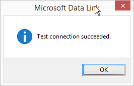 Test Connection Succeeded
