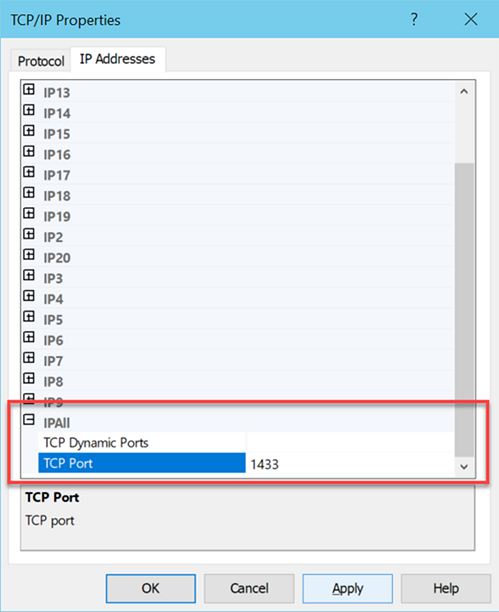 TCP Properties