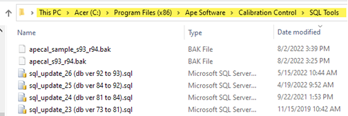 SQL Tools Program Folder