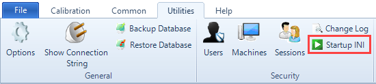 Startup INI in the Ribbon Menu